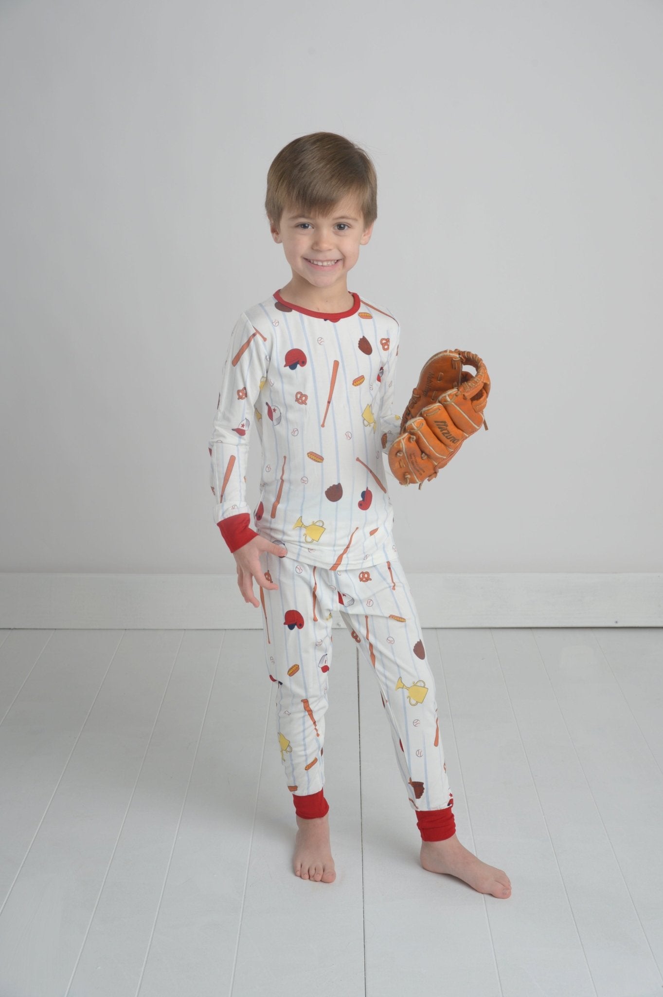 Baseball Bamboo Pajama Set - Little WorldzTwo Piece Set