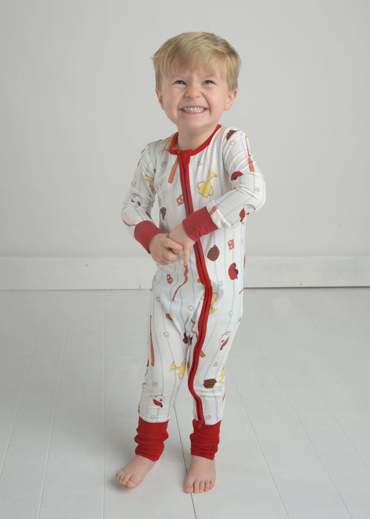 Baseball Bamboo Romper - Little WorldzRomper Pajama