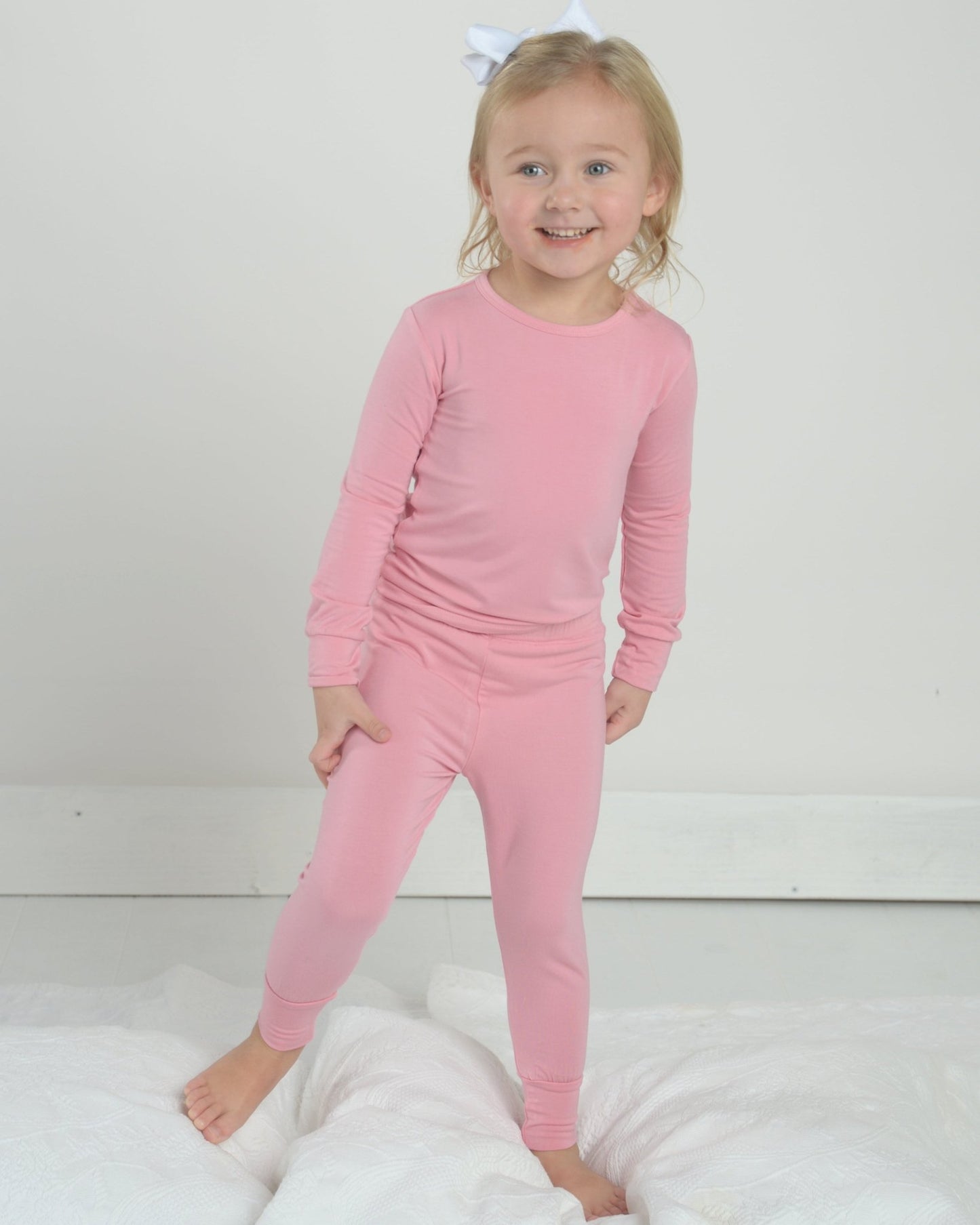 Bubble Gum Bamboo Pajama Set for Kids - Little Worldz