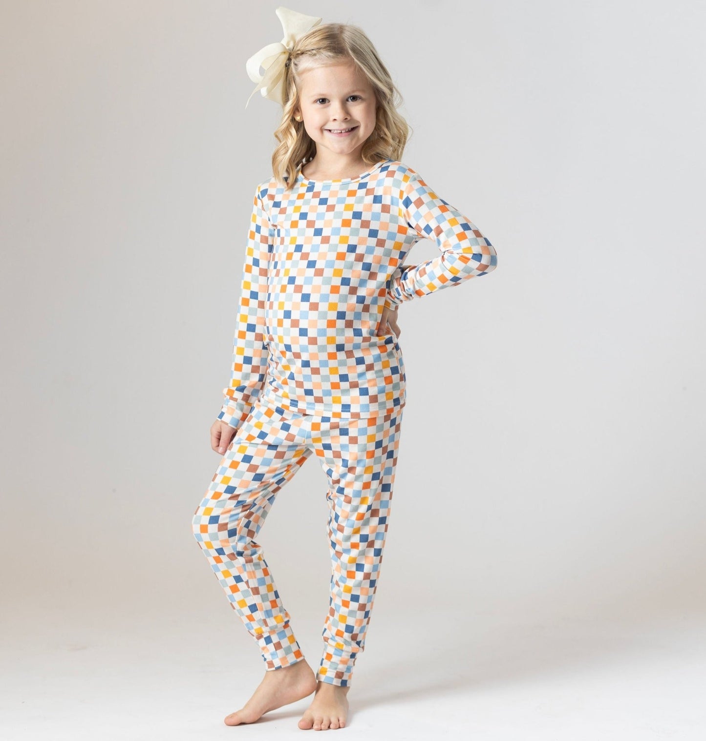 Checkered Two Piece PJs - Little WorldzTwo Piece Set