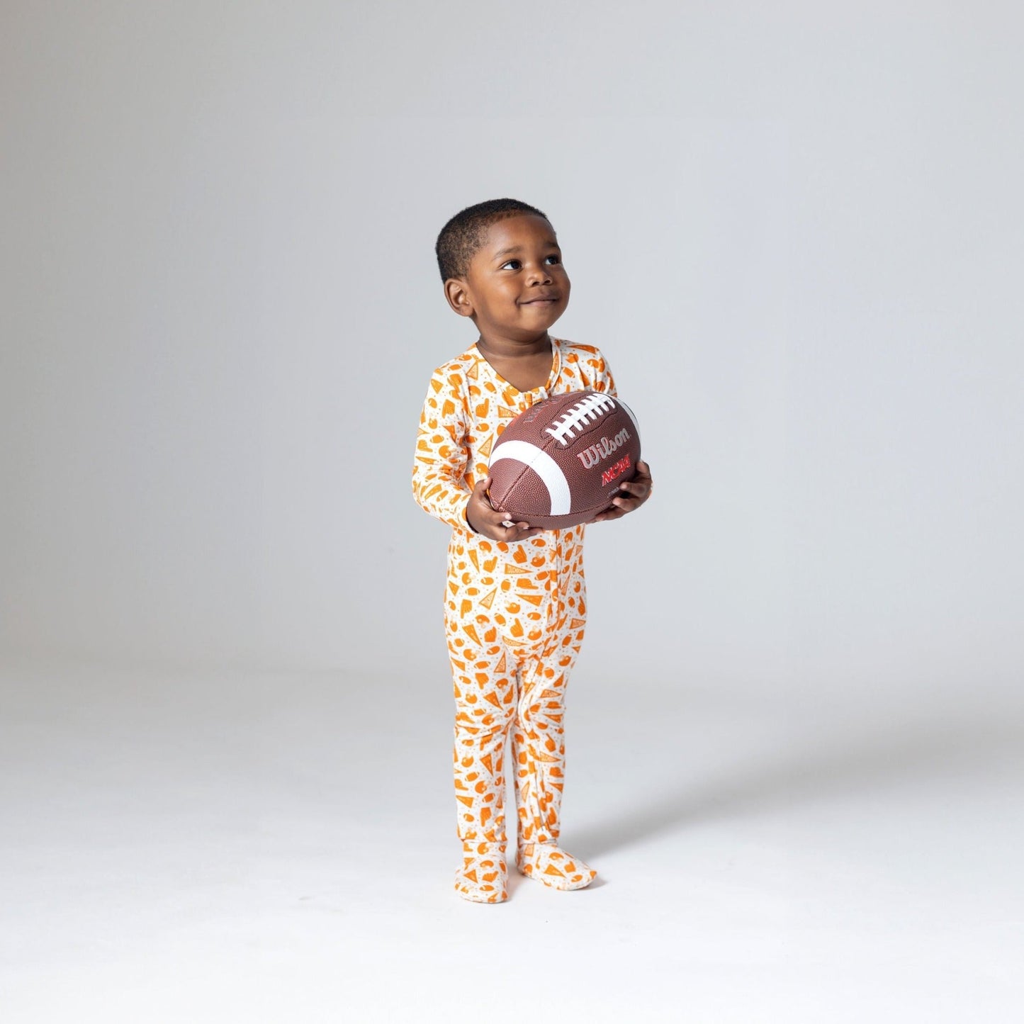 Football Zipper Footie PJs - Little WorldzZipper Footie