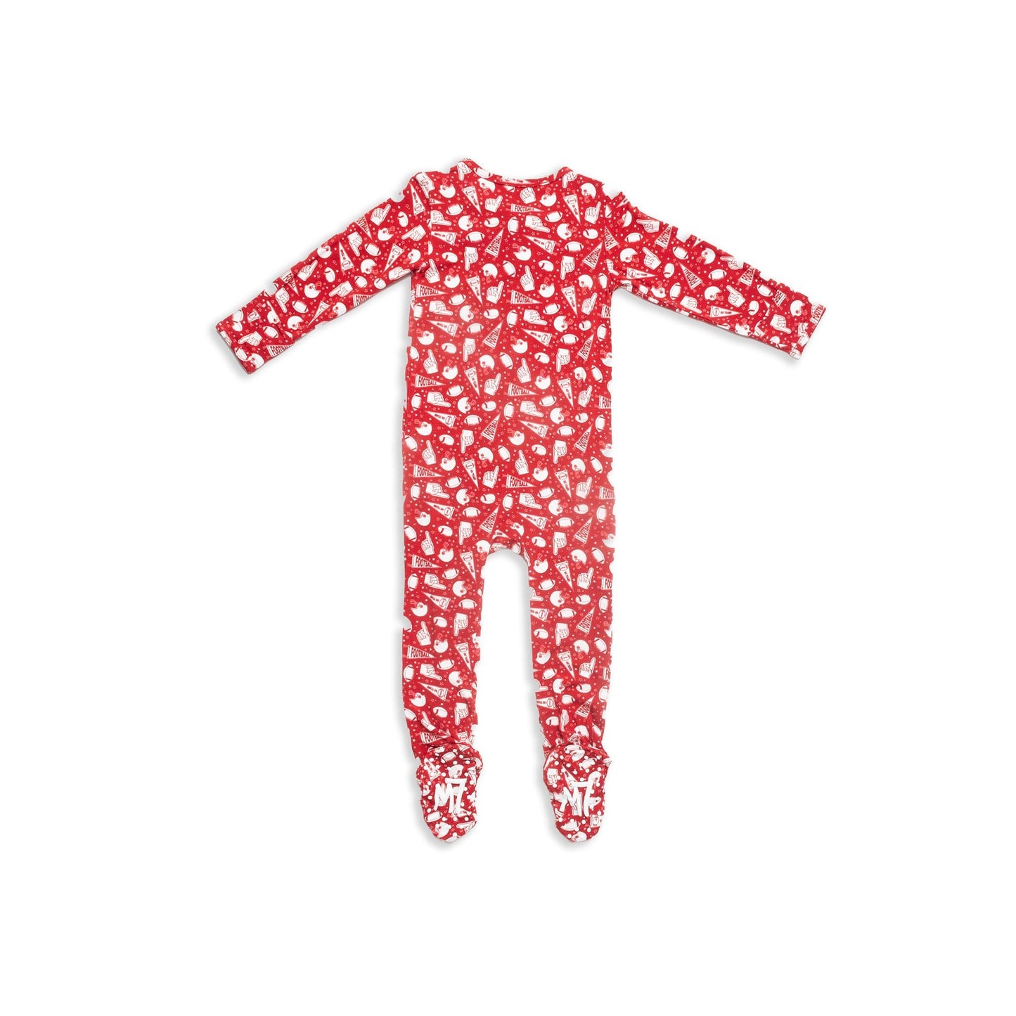 Football Zipper Footie PJs - Little WorldzZipper Footie