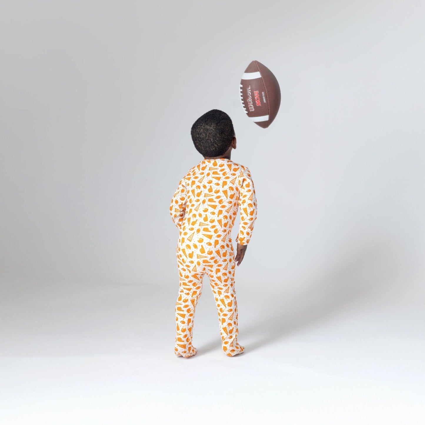 Football Zipper Footie PJs - Little WorldzZipper Footie