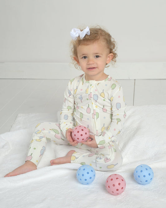 Pickleball Toddler Bamboo PJ - Little WorldzRomper Pajama