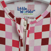 Pink Checkered Zipper Footie PJs - Little WorldzZipper Footie