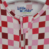 Pink Checkered Zipper Footie PJs - Little WorldzZipper Footie