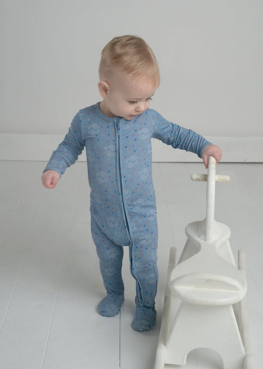 Pisces Bamboo One - Piece - Little WorldzZipper Footie