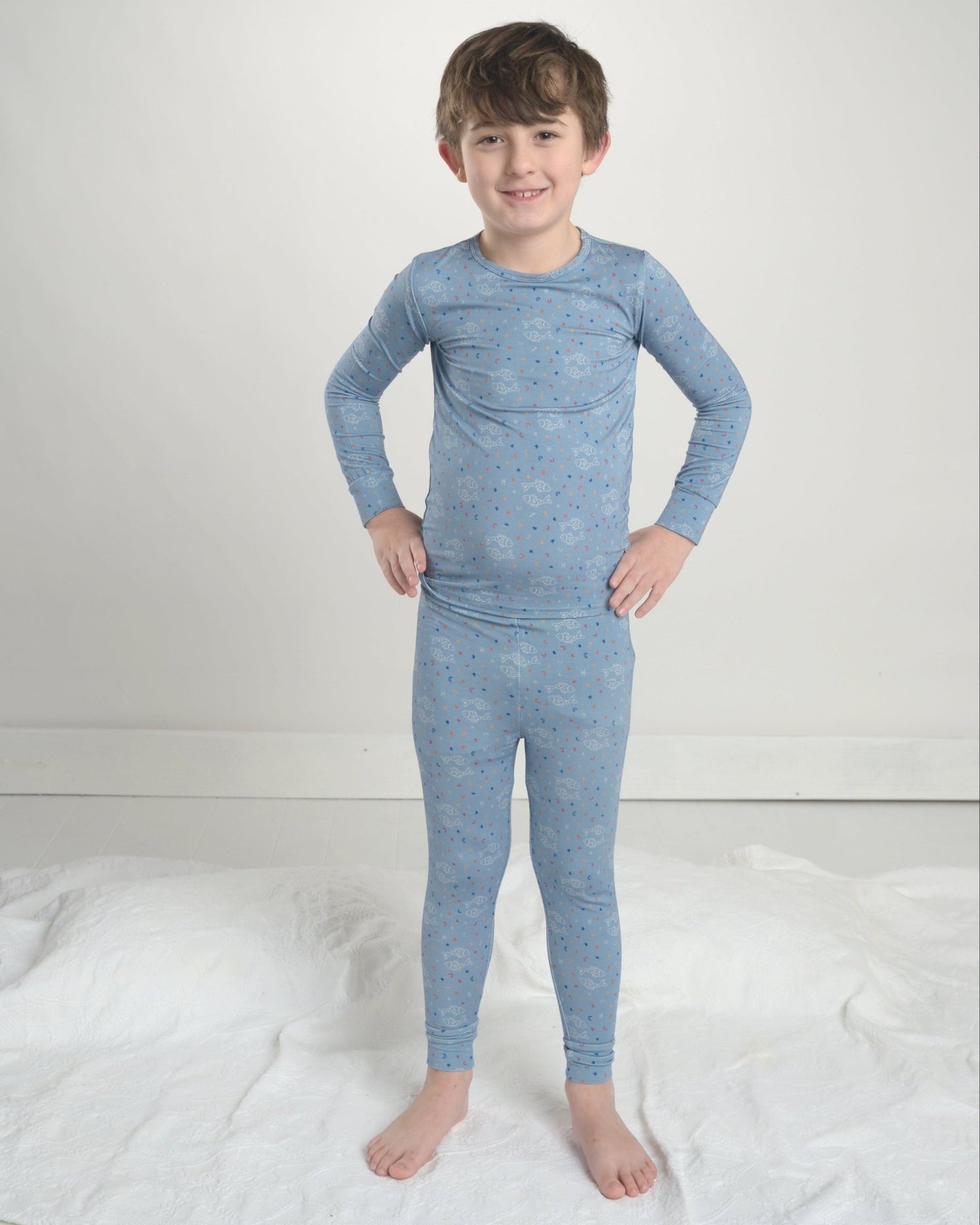 Pisces Bamboo Pajama Set for Kids - Little WorldzTwo Piece Set