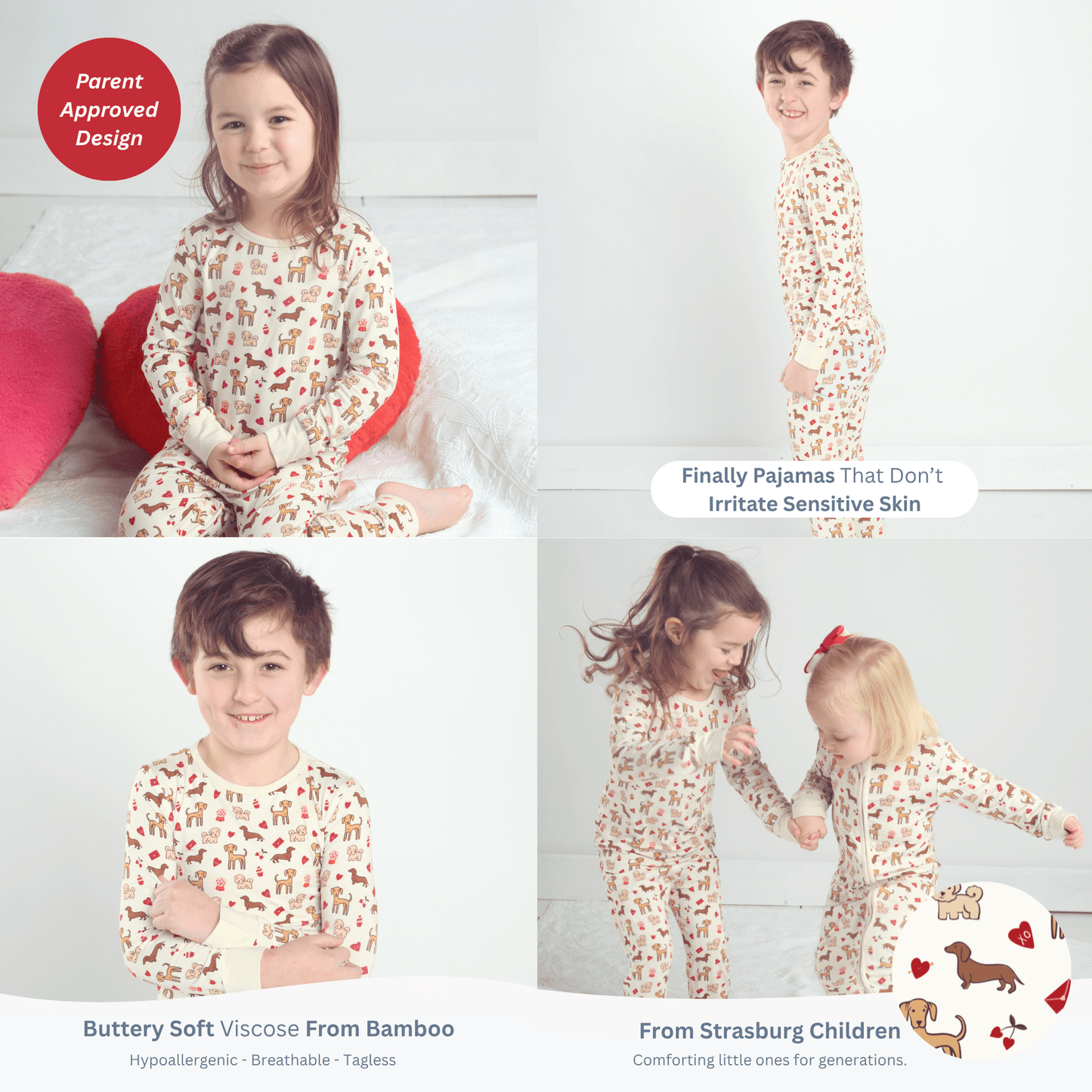 Puppy Print Pajamas - Little WorldzTwo Piece Set