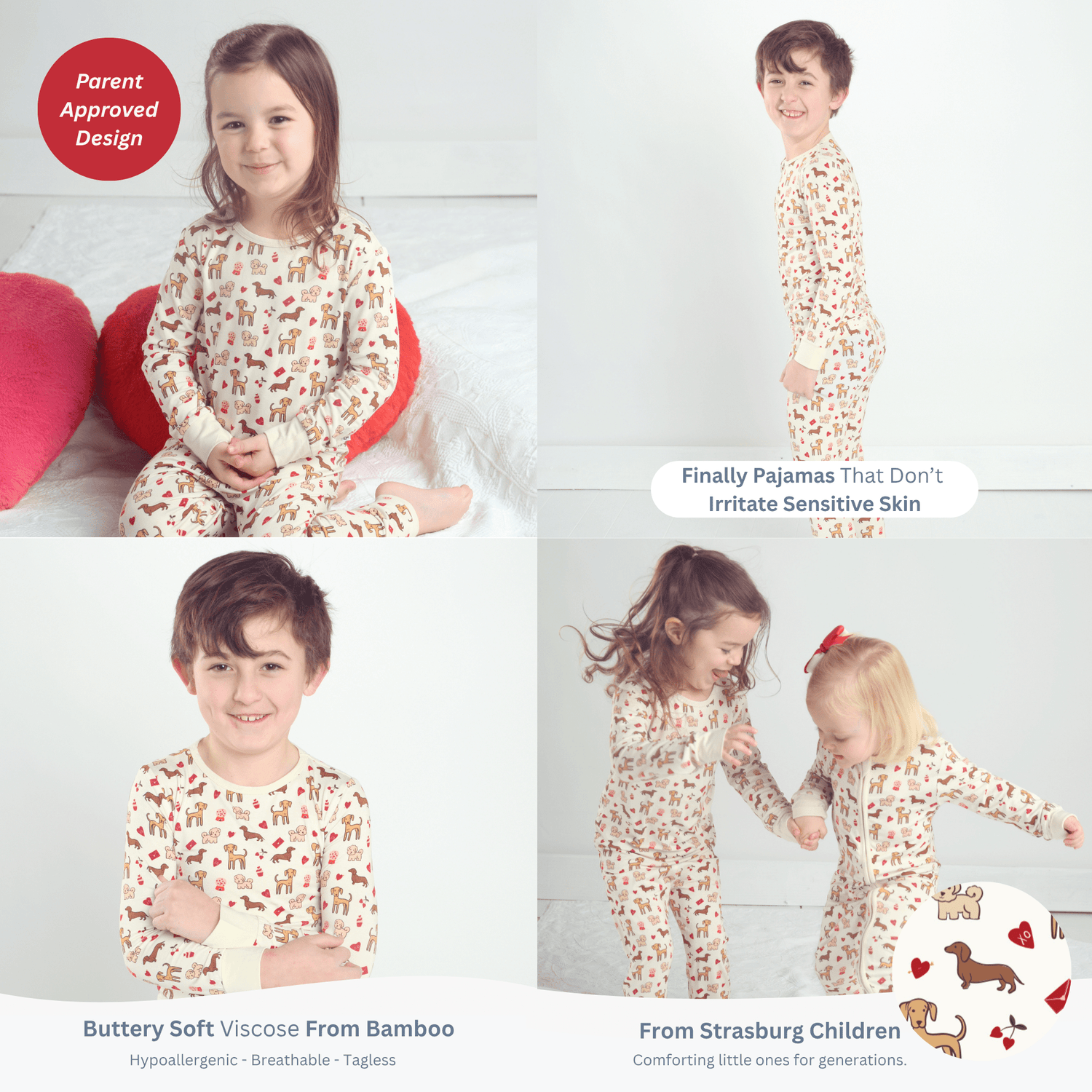 Puppy Print Pajamas - Little WorldzTwo Piece Set