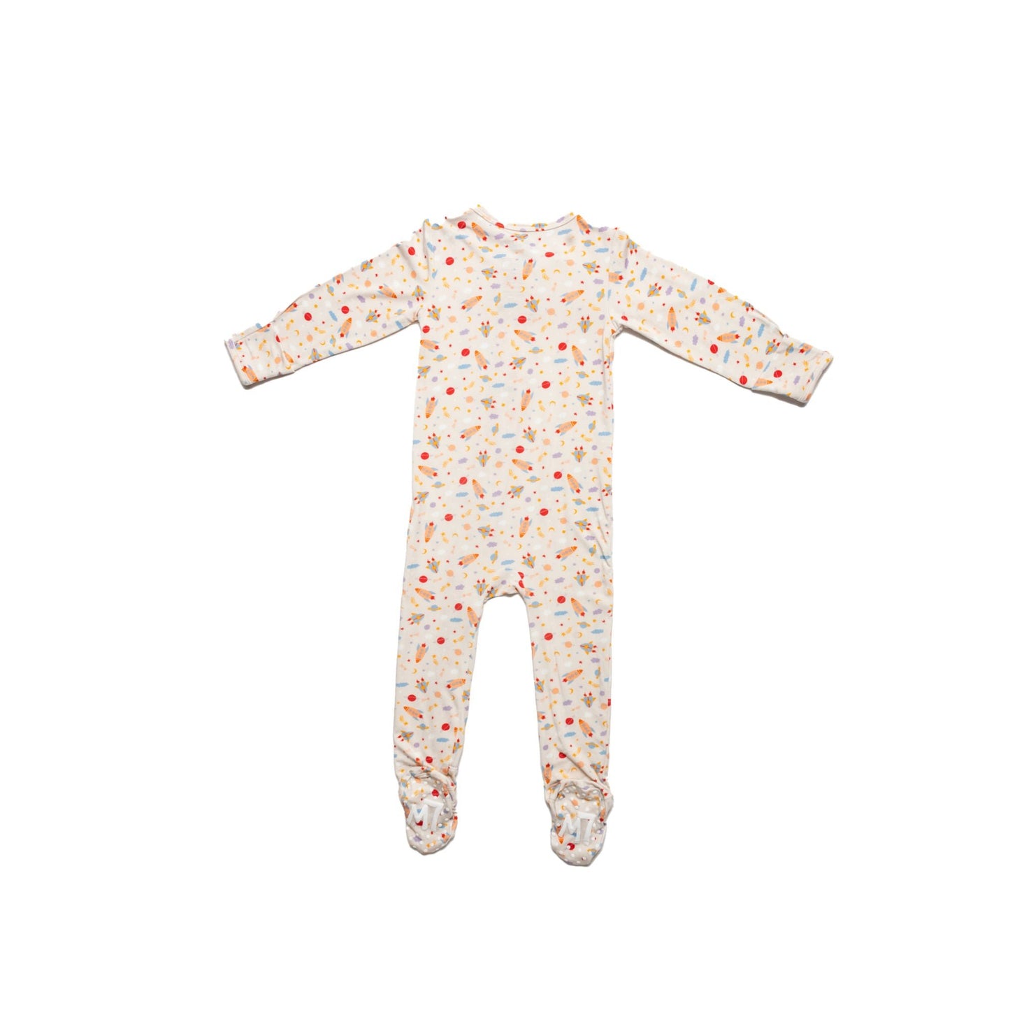 Rocketship Zipper Footie PJs - Little WorldzZipper Footie