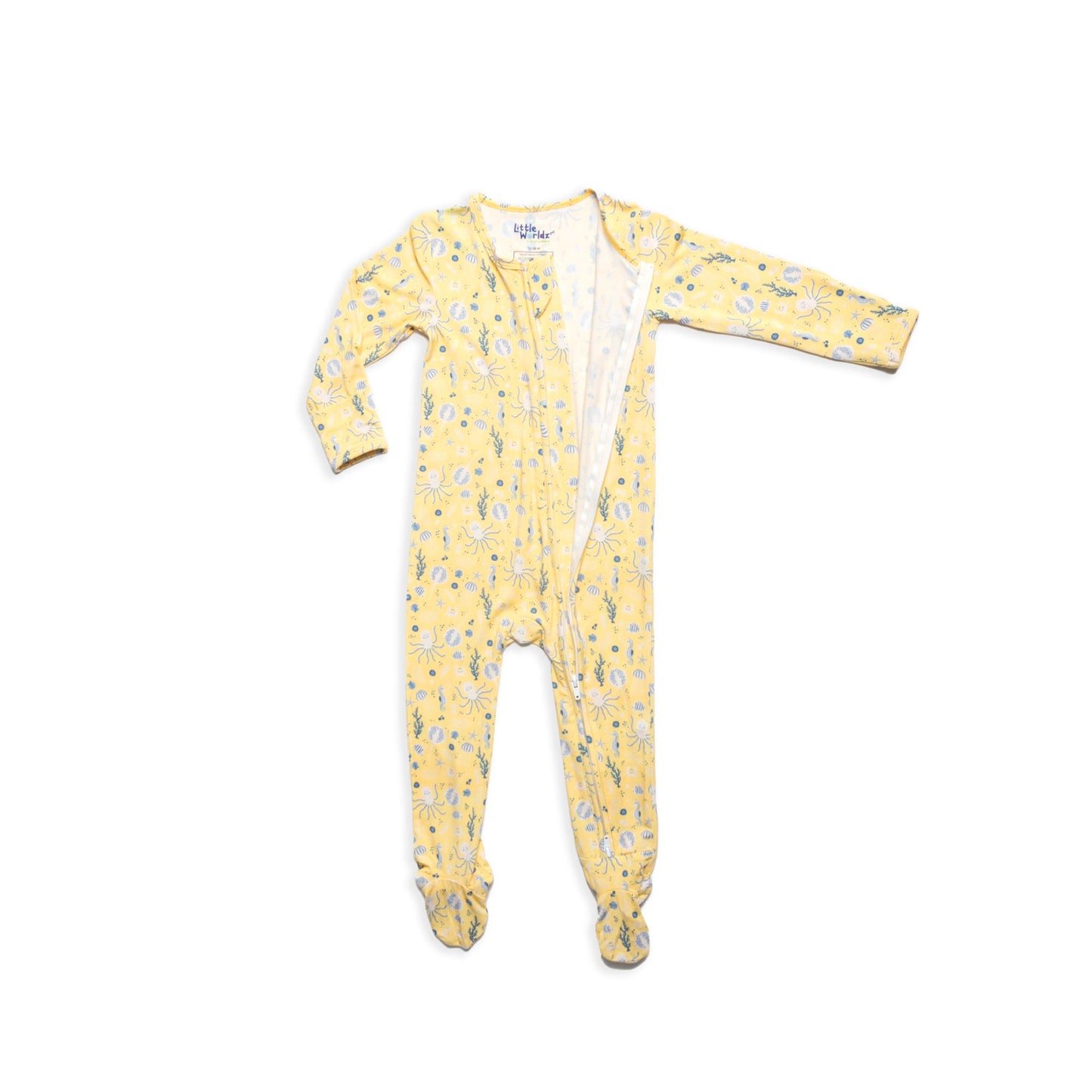 Sea Zipper Footie PJs - Little WorldzZipper Footie