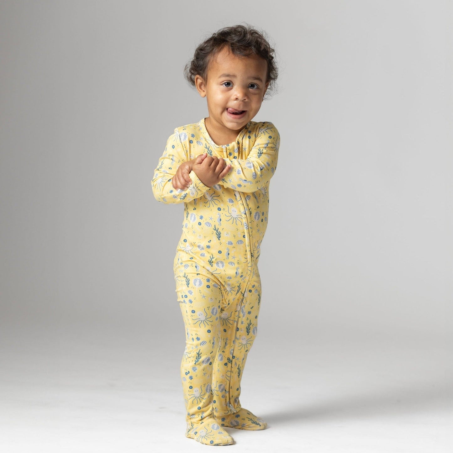 Sea Zipper Footie PJs - Little WorldzZipper Footie