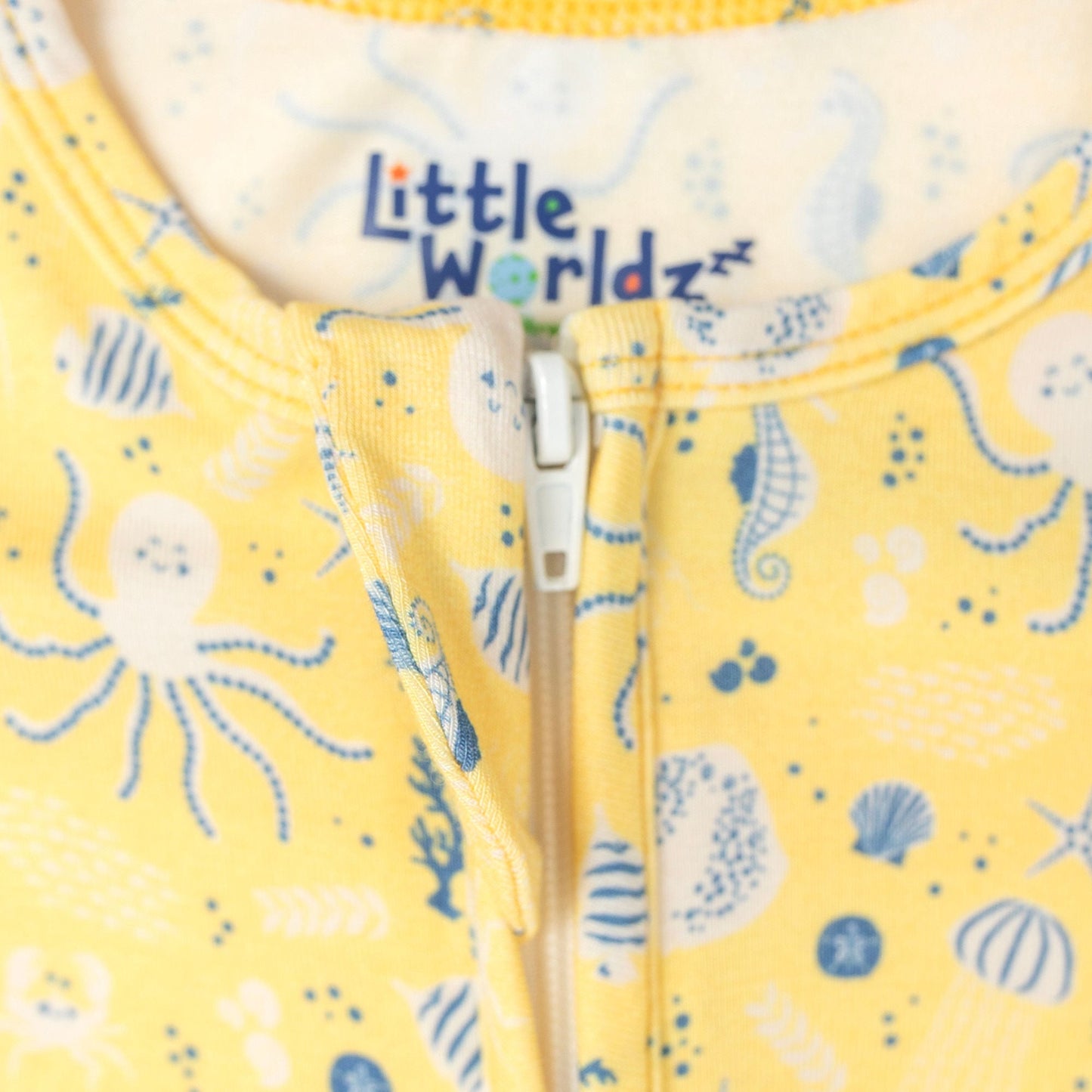 Sea Zipper Footie PJs - Little WorldzZipper Footie