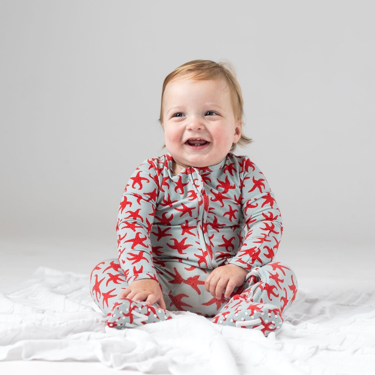 Starfish Zipper Footie PJs - Little WorldzZipper Footie