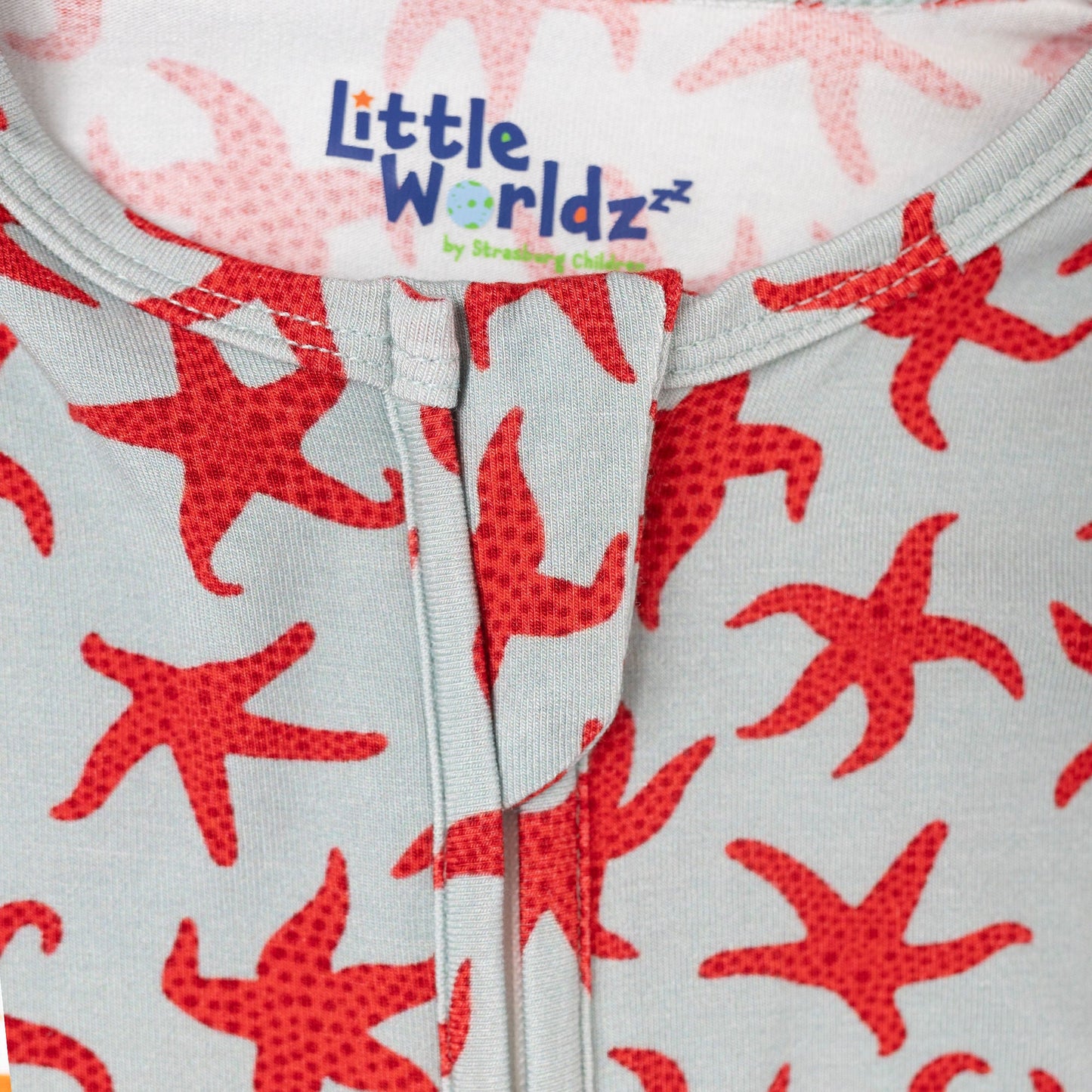 Starfish Zipper Footie PJs - Little WorldzZipper Footie