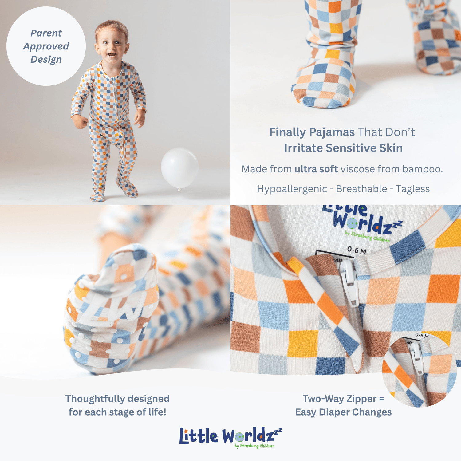 Taurus Bamboo Onesie - Little WorldzZipper Footie